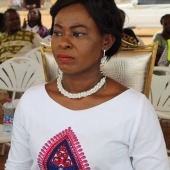Hon. Gambrah cuts sod for the construction of six unit block for the Aprade MA school